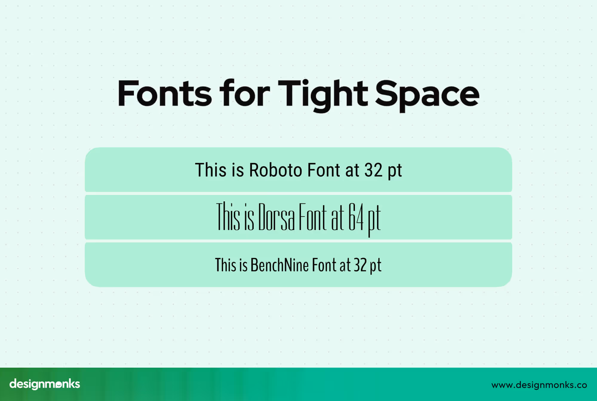 Fonts for Tight Space